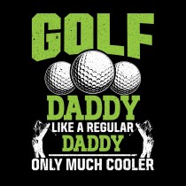 Golf Square Blank Card for Daddy (Design 5)