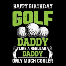 Golf Square Birthday Card for Daddy (Design 5)