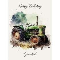 Tractor Birthday Card for Grandad