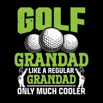 Golf Square Blank Card for Grandad (Design 6)