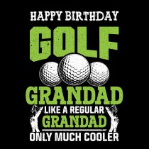 Golf Square Birthday Card for Grandad (Design 6)