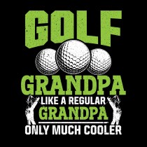 Golf Square Blank Card for Grandpa (Design 7)