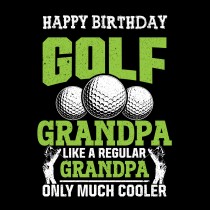 Golf Square Birthday Card for Grandpa (Design 7)
