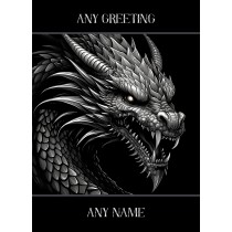 Personalised Fantasy Art Dragon Greeting Card (Design 15)