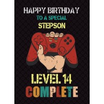 Stepson 15th Birthday Card (Gamer, Design 3)