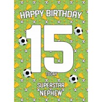 15th Birthday Football Card for Nephew