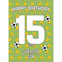 15th Birthday Football Card for Son