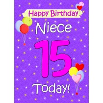Niece 15th Birthday Card (Lilac)
