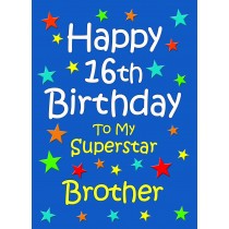 Brother 16th Birthday Card (Blue)