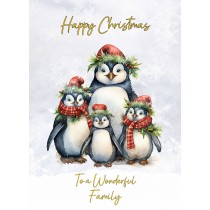 Christmas Card For Family (Penguin)