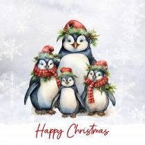 Christmas Animals Square Card (Penguin)