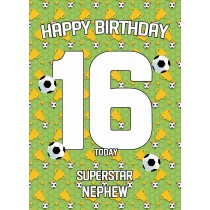 16th Birthday Football Card for Nephew