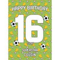 16th Birthday Football Card for Cousin
