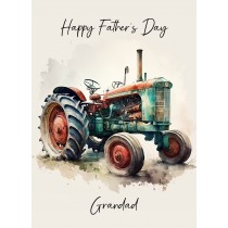 Tractor Fathers Day Card for Grandad