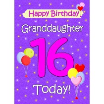 Granddaughter 16th Birthday Card (Lilac)