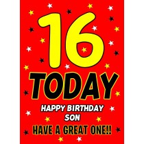 16 Today Birthday Card (Son)
