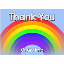 Thank You 'Grandma' Rainbow Greeting Card
