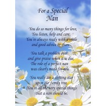 Special Nan Poem Verse Greeting Card