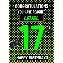 17th Level Gamer Birthday Card