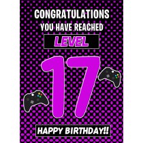 17th Level Gamer Birthday Card