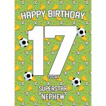 17th Birthday Football Card for Nephew