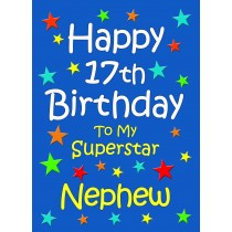 Nephew 17th Birthday Card (Blue)