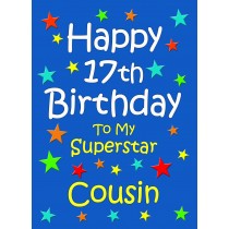 Cousin 17th Birthday Card (Blue)