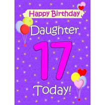 Daughter 17th Birthday Card (Lilac)