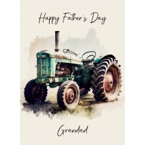 Tractor Fathers Day Card for Grandad