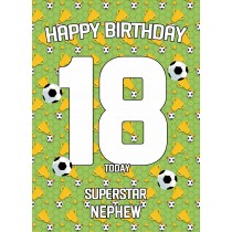 18th Birthday Football Card for Nephew