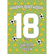 18th Birthday Football Card for Cousin