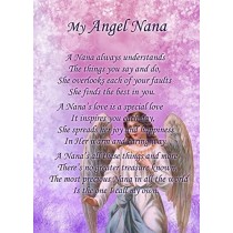 Angel Nana Poem Verse Greeting Card