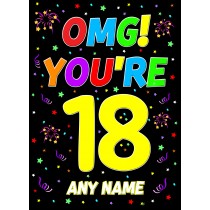 Personalised 18th Birthday Card (OMG)