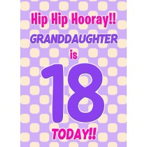 Granddaughter 18th Birthday Card (Purple Spots)