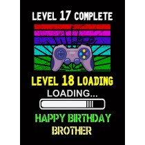 Brother 18th Birthday Card (Gamer, Design 2)