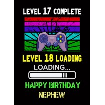 Nephew 18th Birthday Card (Gamer, Design 2)