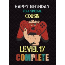 Cousin 18th Birthday Card (Gamer, Design 3)