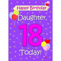 Daughter 18th Birthday Card (Lilac)