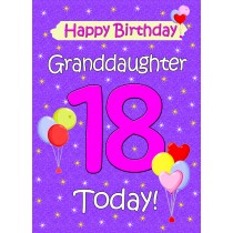 Granddaughter 18th Birthday Card (Lilac)
