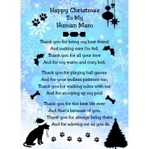 from The Dog Verse Poem Christmas Card (Snowflake, Happy Christmas, Human Mam)