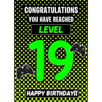 19th Level Gamer Birthday Card