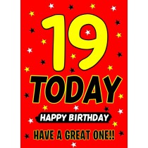 19 Today Birthday Card