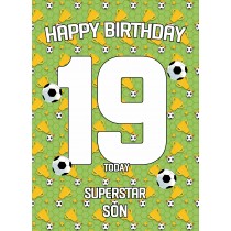 19th Birthday Football Card for Son
