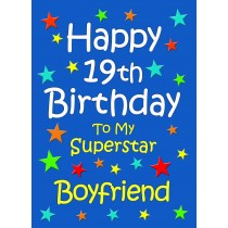 Boyfriend 19th Birthday Card (Blue)