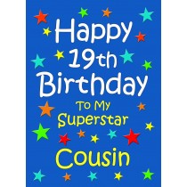 Cousin 19th Birthday Card (Blue)