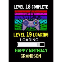Grandson 19th Birthday Card (Gamer, Design 2)
