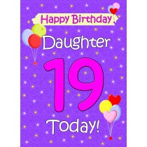Daughter 19th Birthday Card (Lilac)