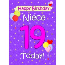 Niece 19th Birthday Card (Lilac)