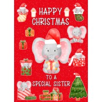 Christmas Card For Special Sister (Red)