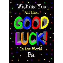Good Luck Card for Pa (Black) 